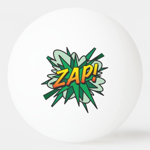 ZAP Modern Cool Funny Comic Book Ping Pong Ball