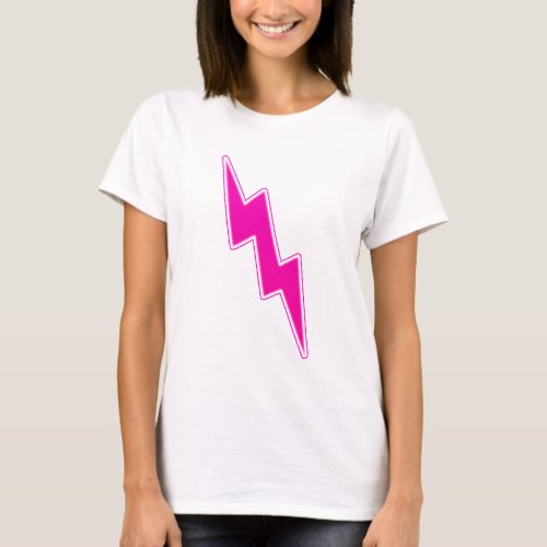 Zap  Pink Lightning Bolt T_Shirt