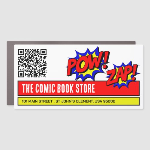 Zap  Pow _ Comic Book StoreCollector Car Magnet