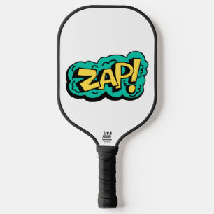 ZAP speech bubble word, hand drawn illustration Pickleball Paddle