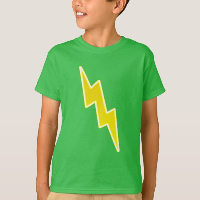 Zap - Yellow Lightning Bolt T-Shirt (Front)