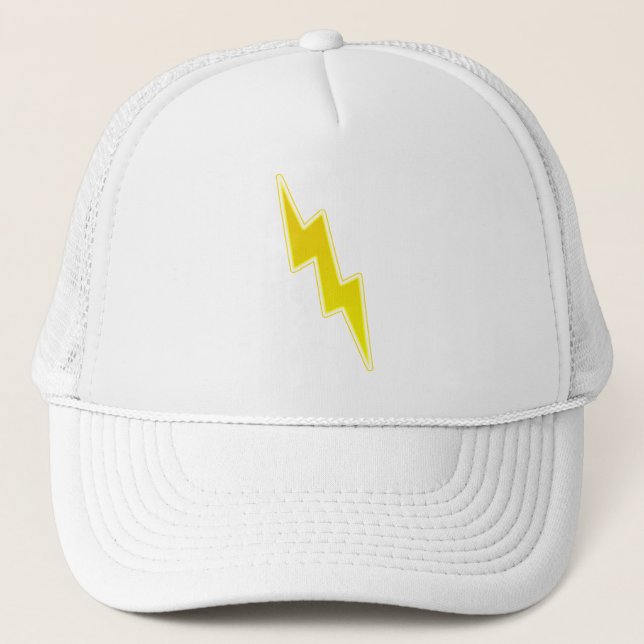Zap - Yellow Lightning Bolt Trucker Hat (Front)