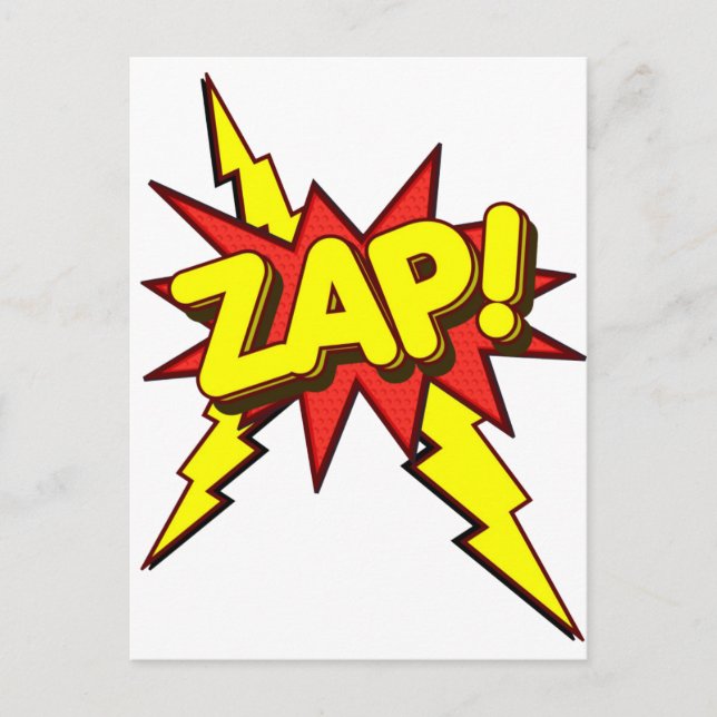 Zap, Zing, Pow! Postcard (Front)