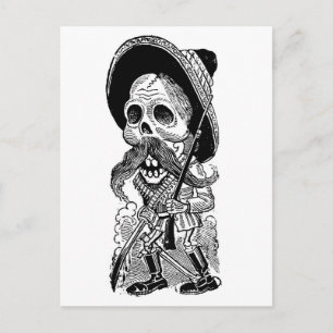 Zapatista Calavera. c. early 1900's. Mexico. Postcard