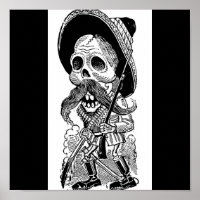 Zapatista  Calavera. c. early 1900's. Mexico.