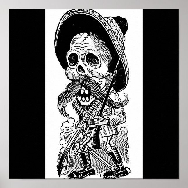 Zapatista  Calavera. c. early 1900's. Mexico. Poster (Front)