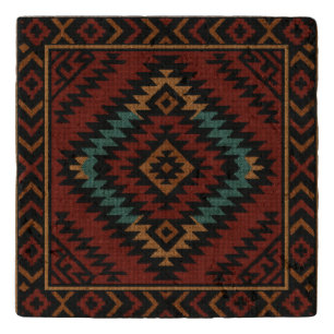 Zapotec Folk Art Geometric Travertine Trivet