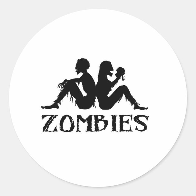Zappa Zombies Classic Round Sticker (Front)