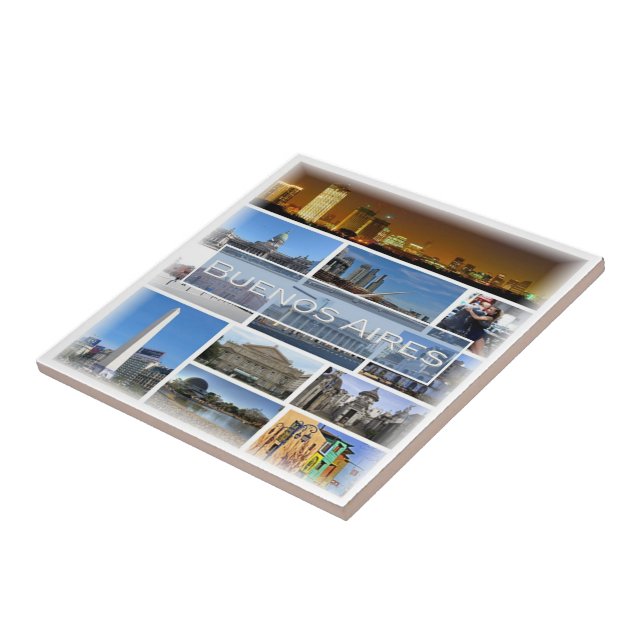 zAR006 BUENOS AIRES, Mosaic, Argentina, Ceramic Tile (Side)