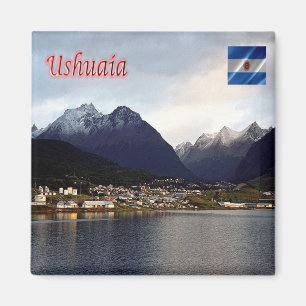 zAR007 USHUAIA by Night, Argentina, Fridge Magnet