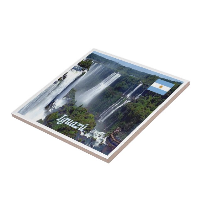 zAR029 IGUAZU FALLS, Argentina, America, Ceramic Tile (Side)