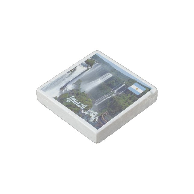 zAR029 IGUAZU FALLS, Argentina, America, Stone Magnet (Angled)
