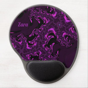ZARA ~ Black Purple Pink Gel Mouse Pad