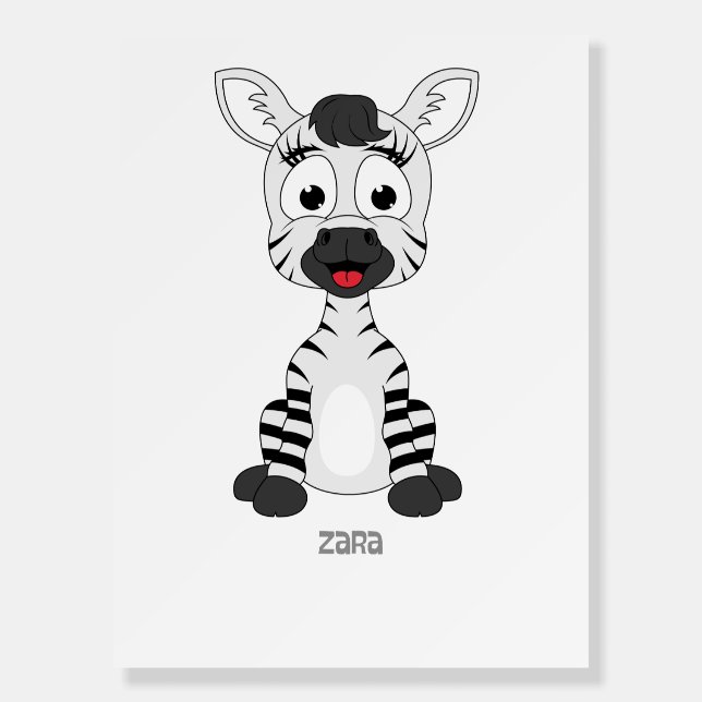 Zara Cute Zebra Foam Board (Front)