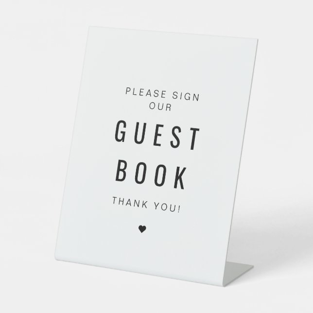 ZARA Modern Minimalist Sign Our Guest Book (Front)