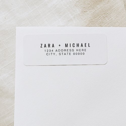 ZARA Modern Minimalist Typography Return Address Label