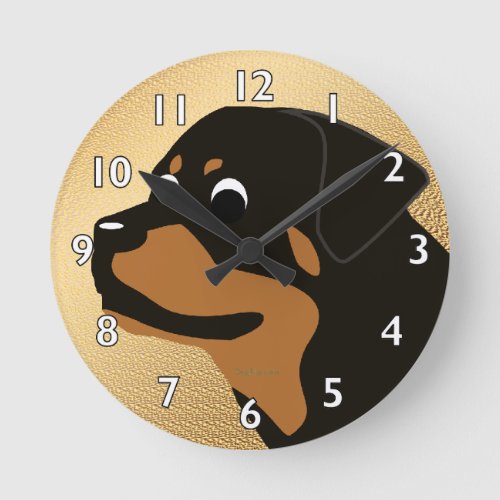 Zara the Rottweiler Round Clock