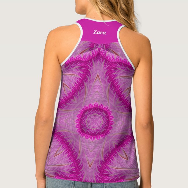 ZARA ~ Women's Tank 3D Shades of Pink  (Back)