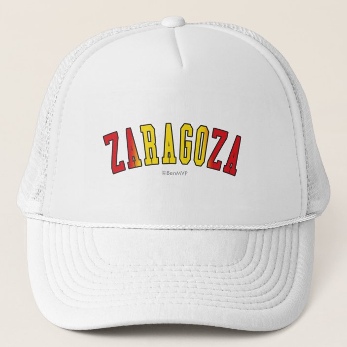 Zaragoza in Spain National Flag Colors Hat