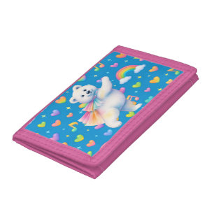 Zarah Dancing Polar Bear Kids Wallet – Rainbow