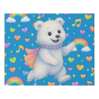 Zarah the Dancing Polar Bear Faux Canvas Print