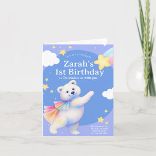 Zarah the Dancing Polar Bear Invitation