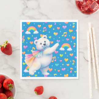 Zarah the Dancing Polar Bear • Paper Party Napkins