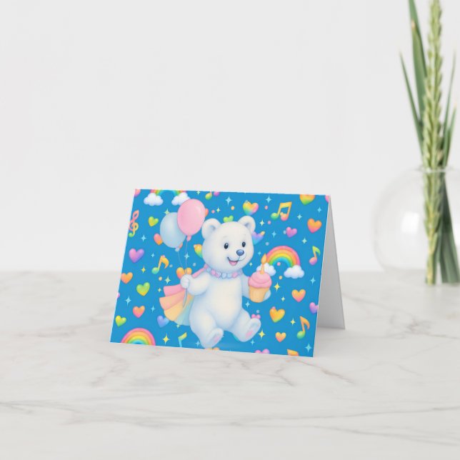 Zarah the Dancing Polar Bear — Thank You Cards  (Front)