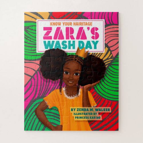 Zaras Wash Day_Book Cover Puzzle 16X20 56pc
