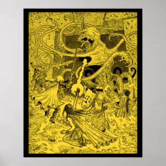 Zargon 16 x 20" sepia poster