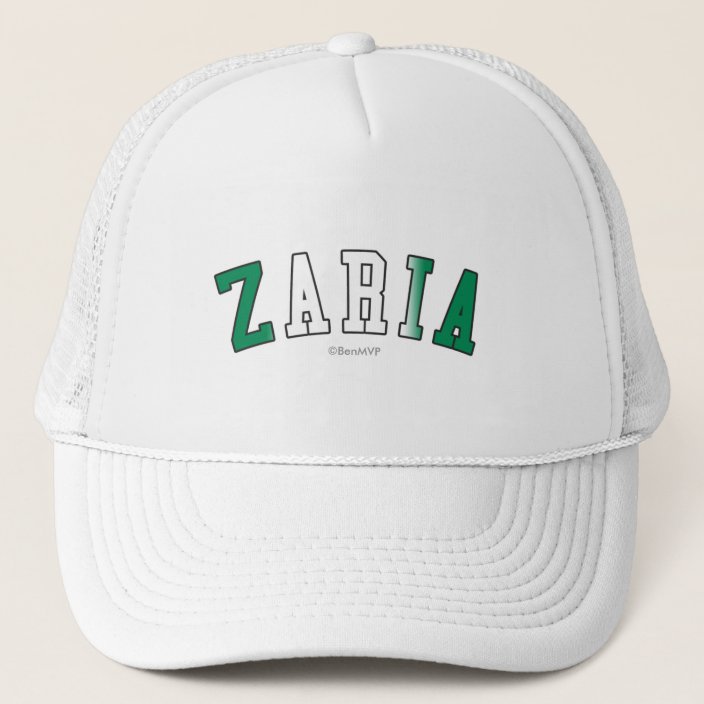 Zaria in Nigeria National Flag Colors Hat
