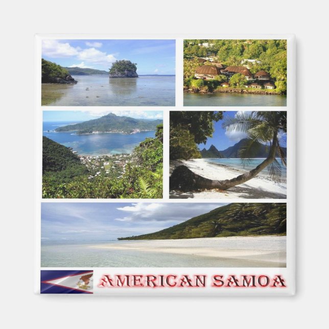 zAS003 AMERICAN SAMOA, Oceania, Fridge Magnet (Front)