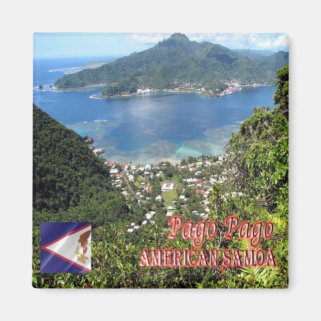 zAS005 PAGO PAGO, American Samoa, Oceania, Fridge Magnet (Front)