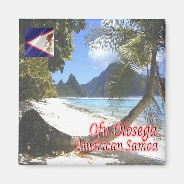 zAS006 OFU OLOSEGA, American Samoa, Fridge Magnet (Front)