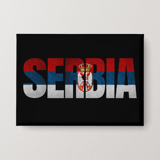 Zastava Srbije / Serbian Flag Button (Front)