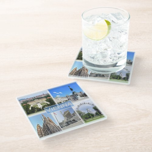 zAT005 VIENNA Austria Europe Glass Coaster