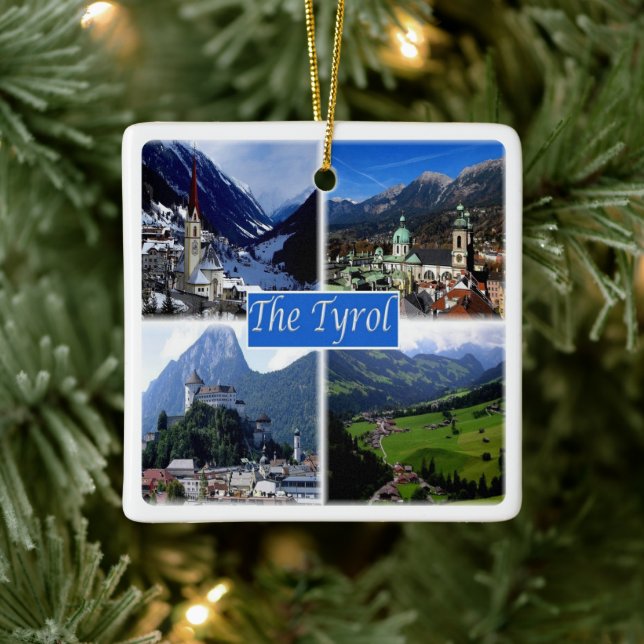 zAT007 THE AUSTRIAN TYROL, Austria, Ceramic Ornament (Tree)