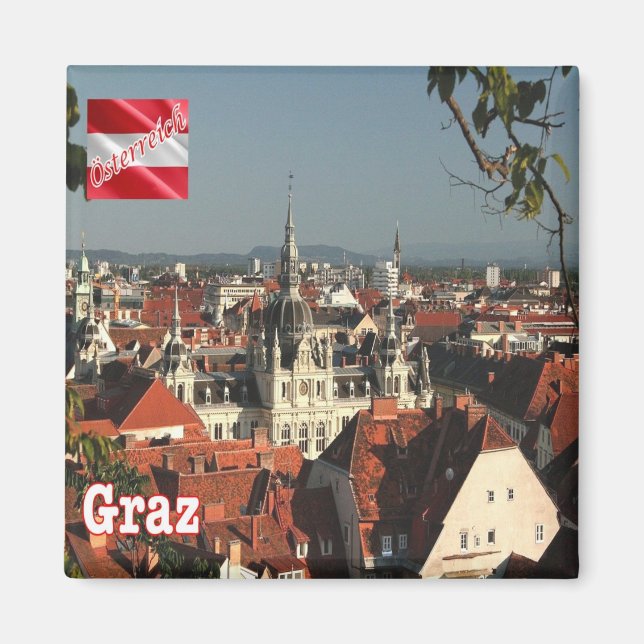 zAT015 GRAZ Austria, Fridge Magnet (Front)