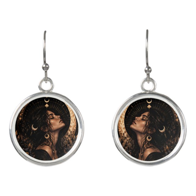 Zatarah's Moon A Earrings (Front)