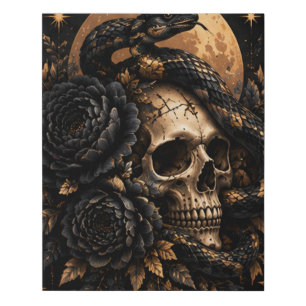 Zatarah's Scull Snake A Faux Canvas Print