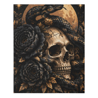 Zatarah's Scull Snake A Faux Canvas Print