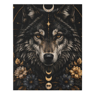 Zatarah's Wolf A Faux Canvas Print