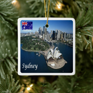zAU026 SYDNEY Australia, Opera House, Ceramic Orna Ceramic Ornament
