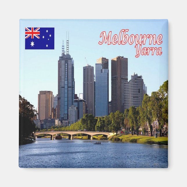 zAU041 MELBOURNE, RIVER YARRA, Australia, Fridge Magnet (Front)