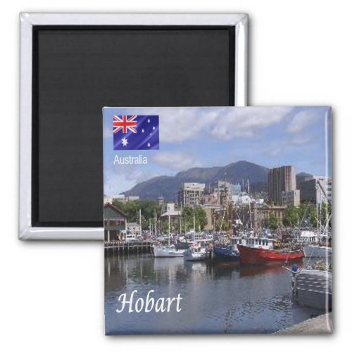 zAU096 HOBART Harbor Australia Oceania Fridge Magnet