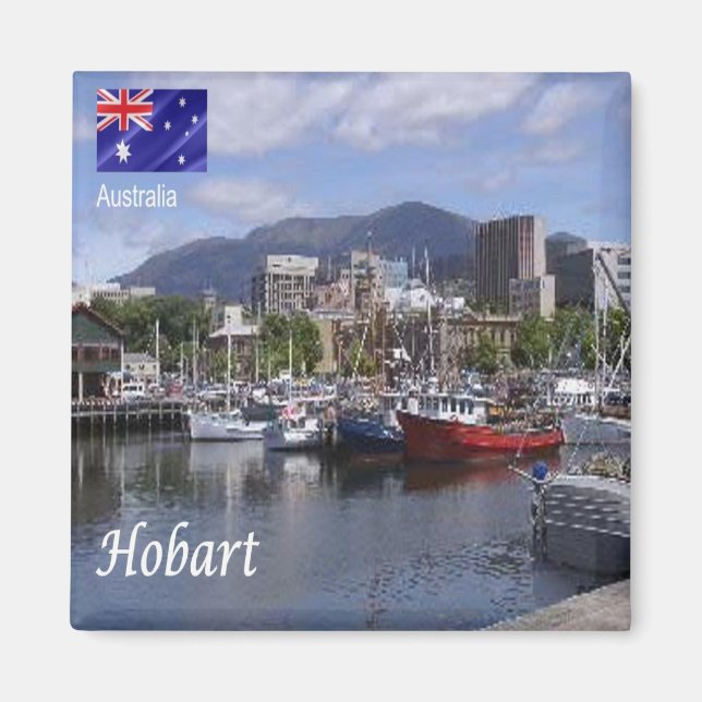 zAU096 HOBART, Harbor, Australia, Oceania, Fridge Magnet (Front)