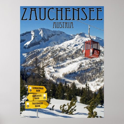Zauchensee Ski Area 18x24 Poster