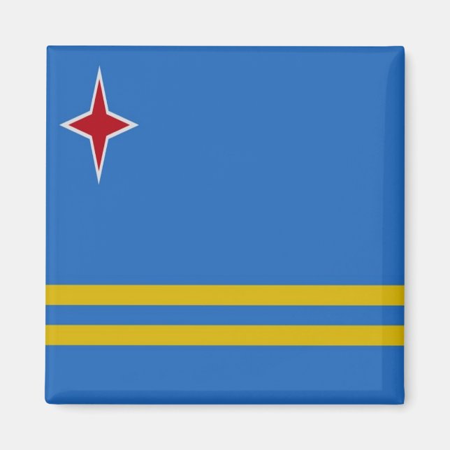 zAW001 ARUBA, Flag, America, Fridge Magnet (Front)