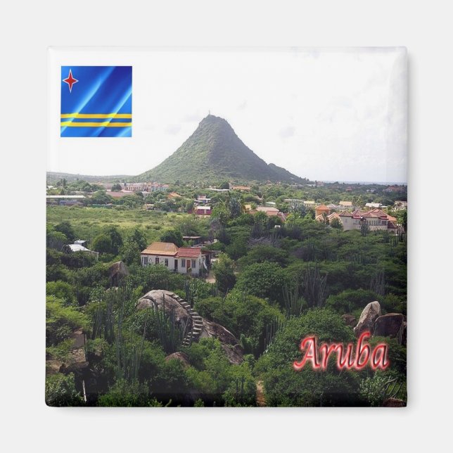 zAW006 ARUBA, Panorama, America, Fridge Magnet (Front)