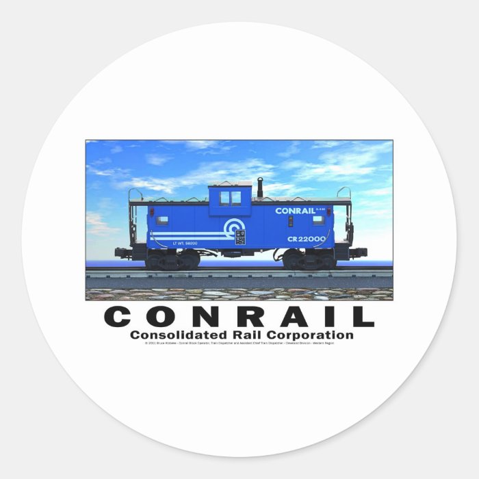 ZAZ462 CONRAIL CABOOSE POSTER STICKERS